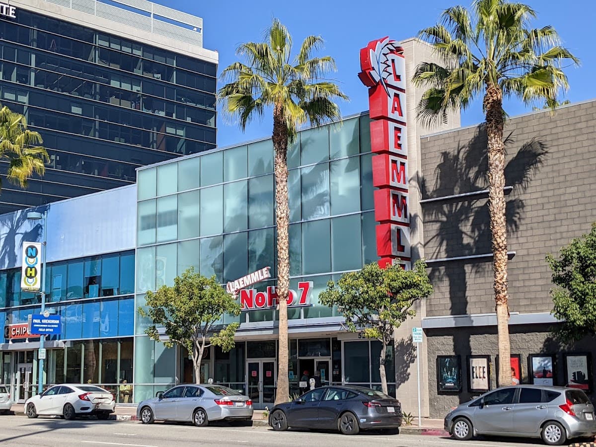 Exterior or interior view of Laemmle NoHo 7, an art house theater in North Hollywood, California. Photo: Photo via Google Maps