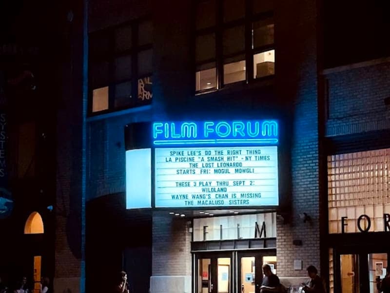 Exterior or interior view of Film Forum, an art house theater in New York, New York