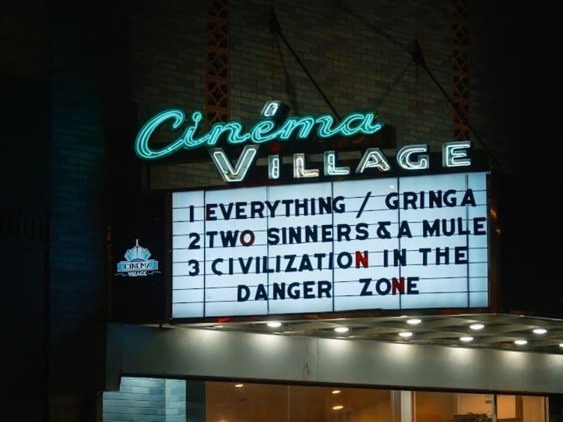 Exterior or interior view of Cinema Village, an art house theater in New York, New York
